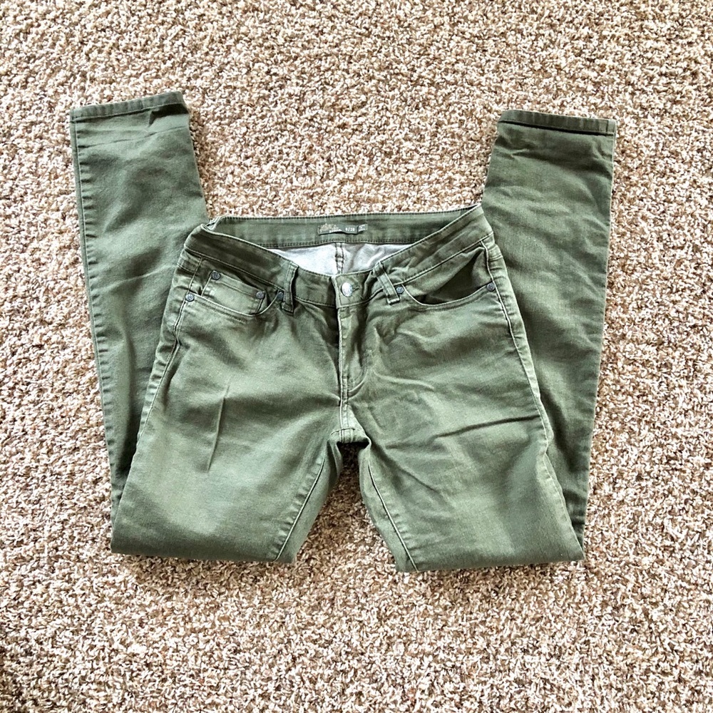 Prana Kara green skinny jeans
